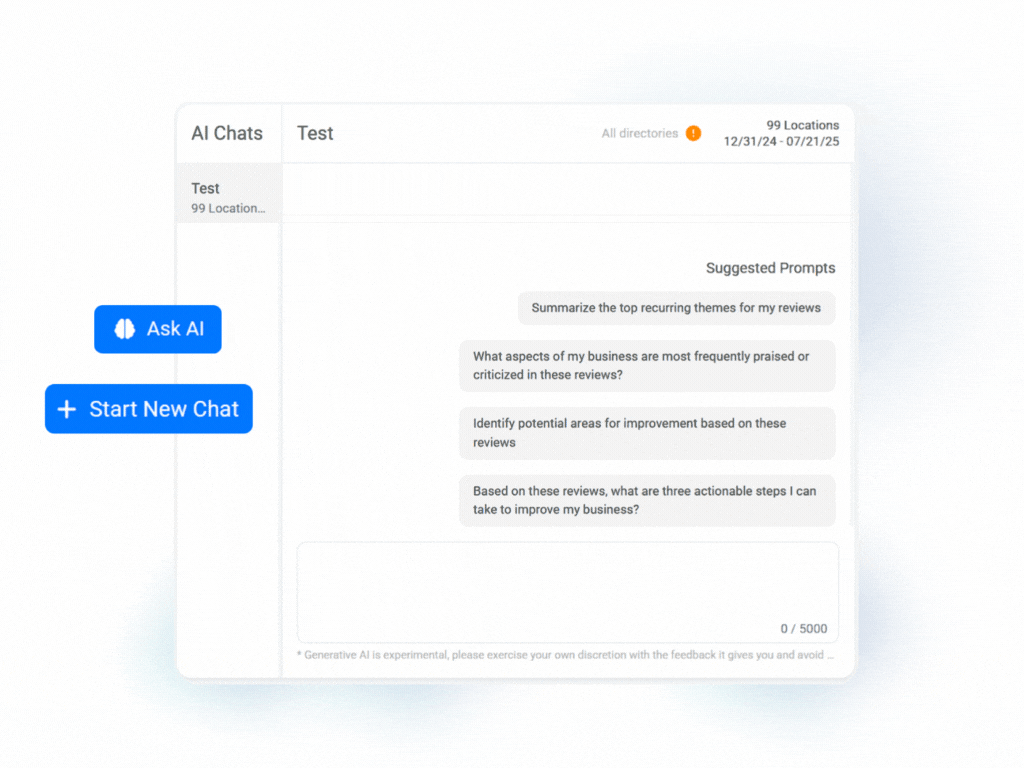 AI review listening V2 Man leaving a 5 star review on phone